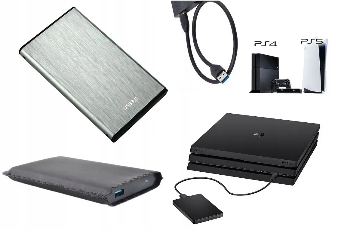 Dysk zewnętrzny do PS4 podłączony do konsoli