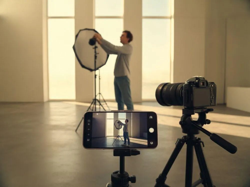 profesjonalny fotograf vs zdjęcia telefonem