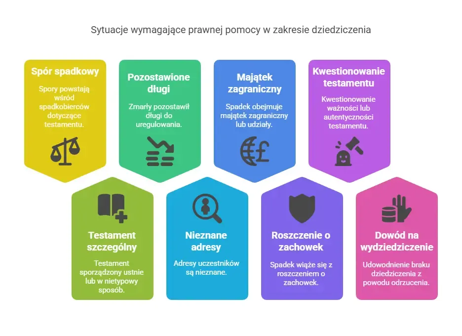 Akt poświadczenia dziedziczenia infografika krok po kroku