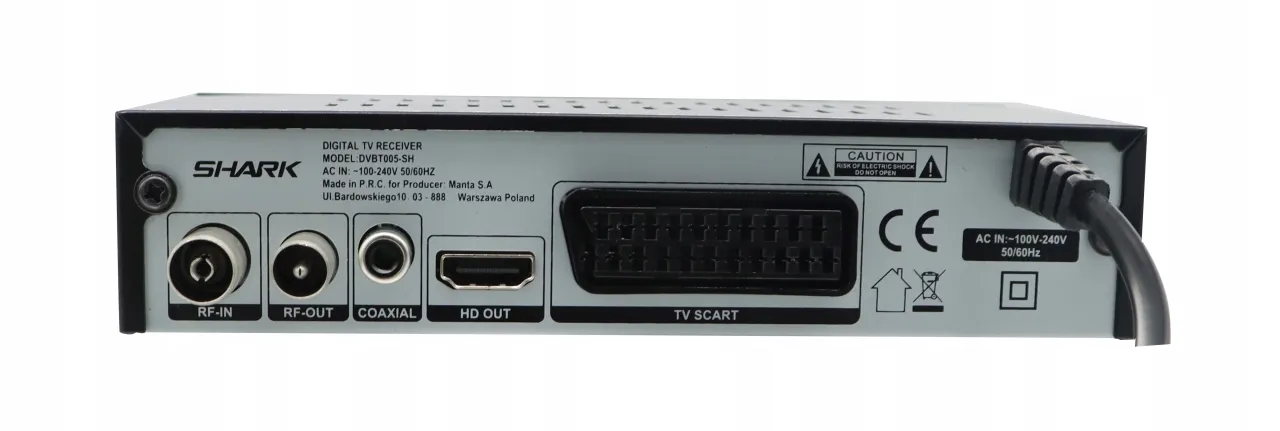 Funkcje tunera DVB-T2 PVR EPG