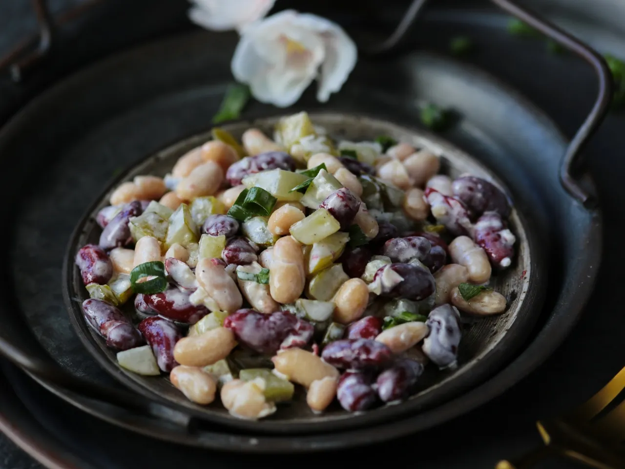 r&oacute;żnorodne dania z fasoli Jaś, fasolowe pasty i sałatki