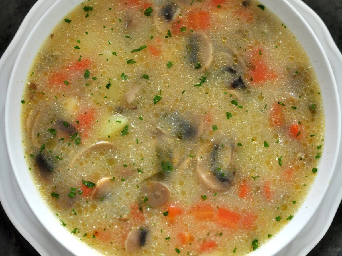 Szara zupa pieczarkowa problem