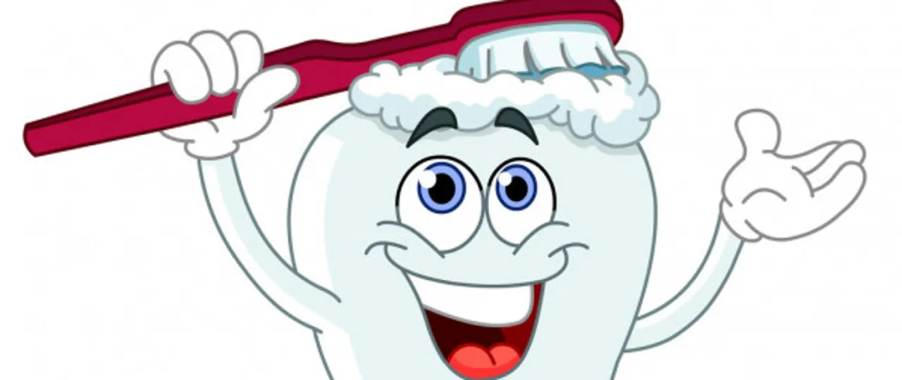 szczotkowanie zęb&oacute;w mlecznych dziecka grafika