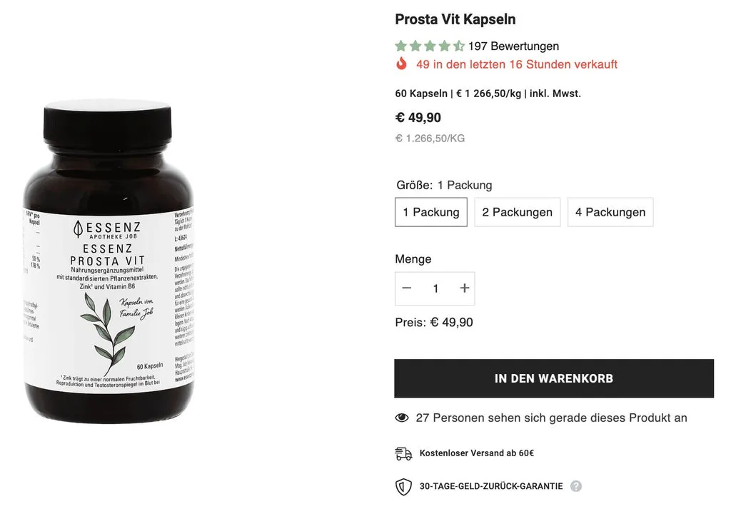 Zdjęcie Rezeptfreie Prostata Medikamente: Natürliche Alternativen für BPH-Symptome