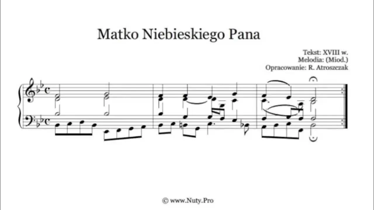 Zdjęcie Nuty do piosenki komu matko dzisiaj wierzyć - piękno w muzyce religijnej