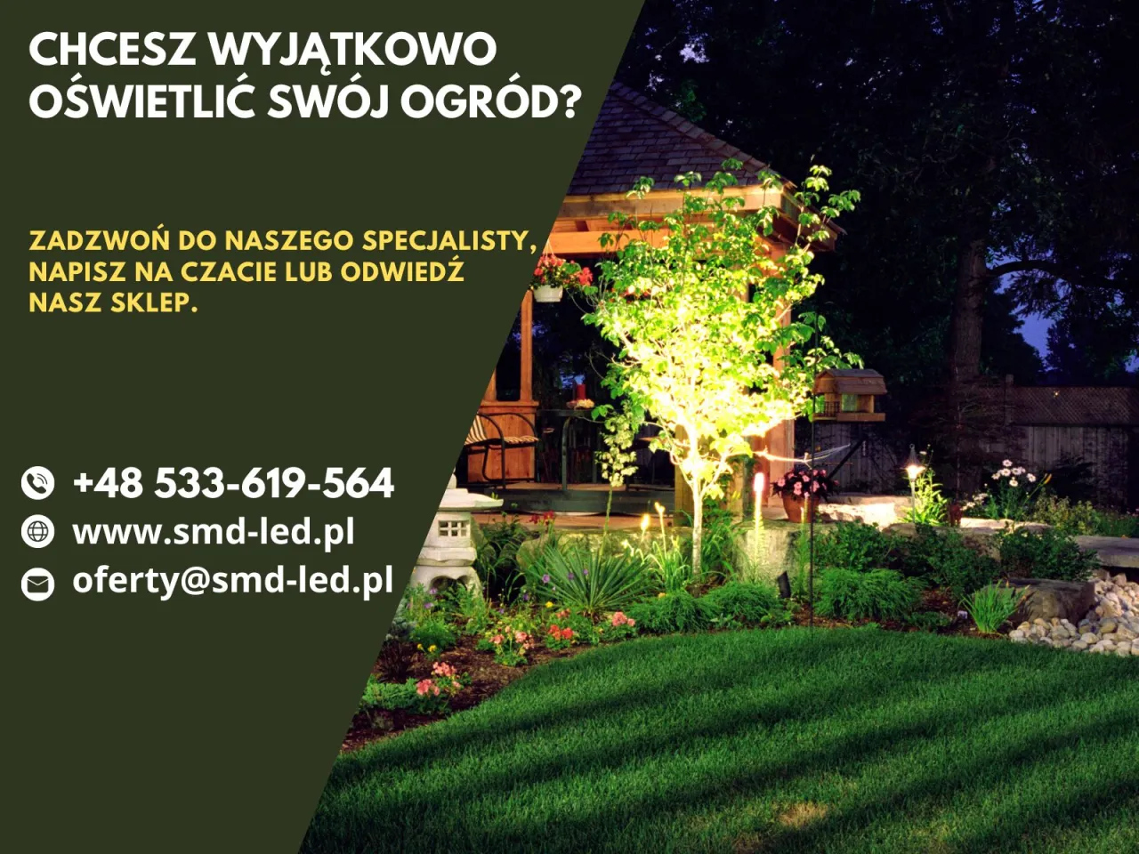 Zdjęcie Jak oświetlić drzewa w ogrodzie, aby stworzyć magiczną atmosferę