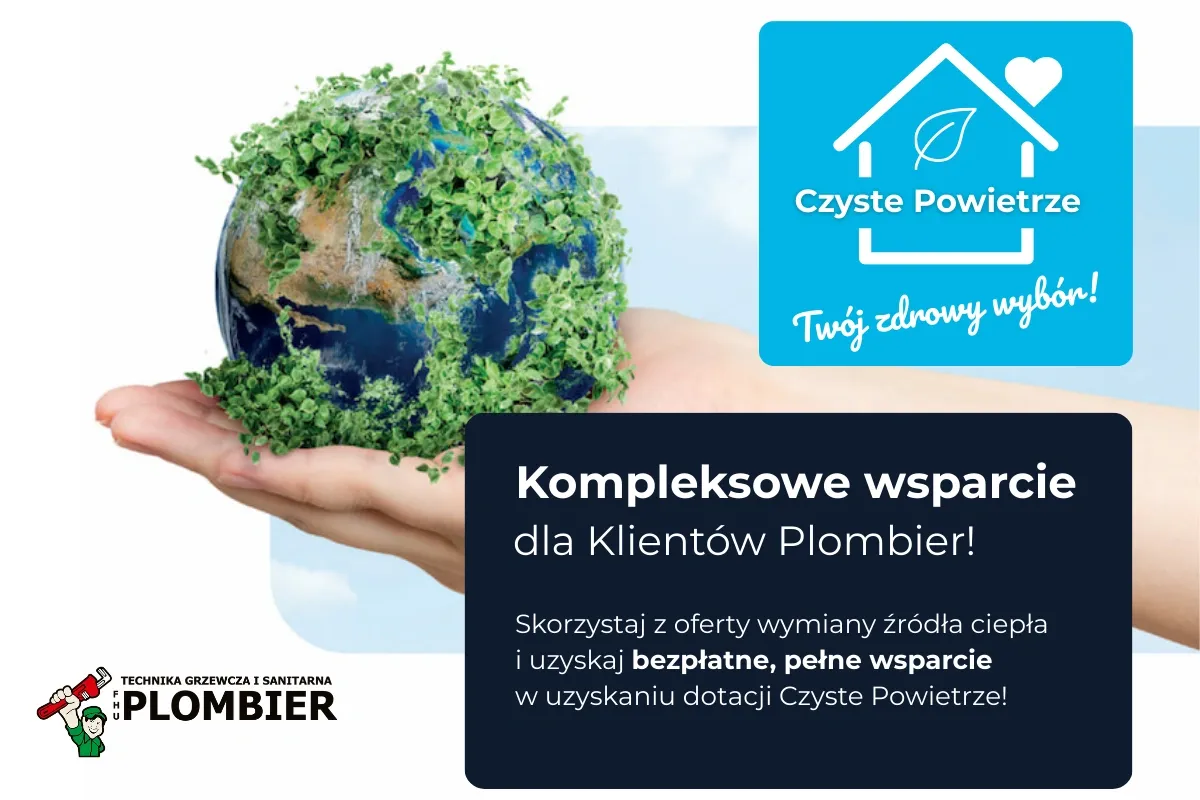 Ziemia w dłoni, symbol ekologii. Dowiedz się, jak uzyskać dofinansowanie do ogrzewania gazowego w ramach programu Czyste Powietrze.