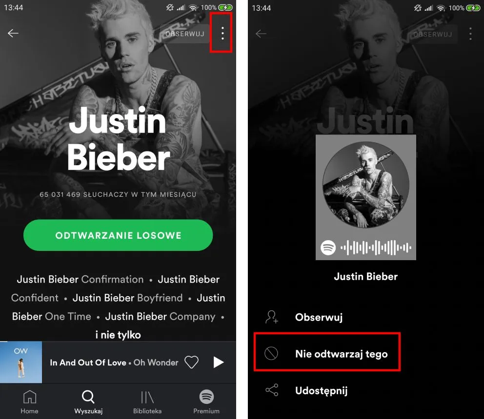 Zdjęcie Jak zablokować piosenkę na Spotify i uniknąć niechcianych utworów