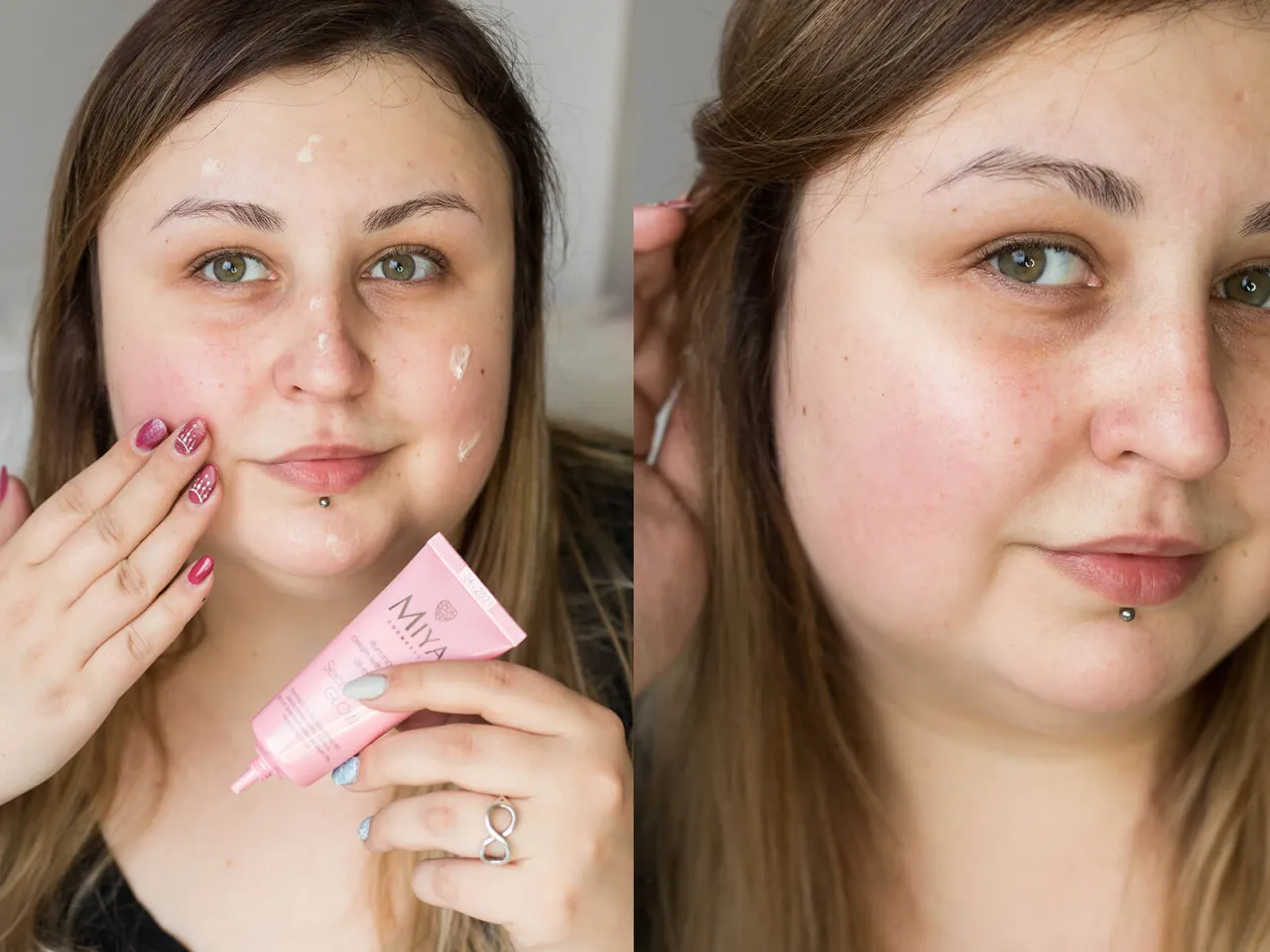 Miya myBEAUTYilluminator na skórze efekt glow