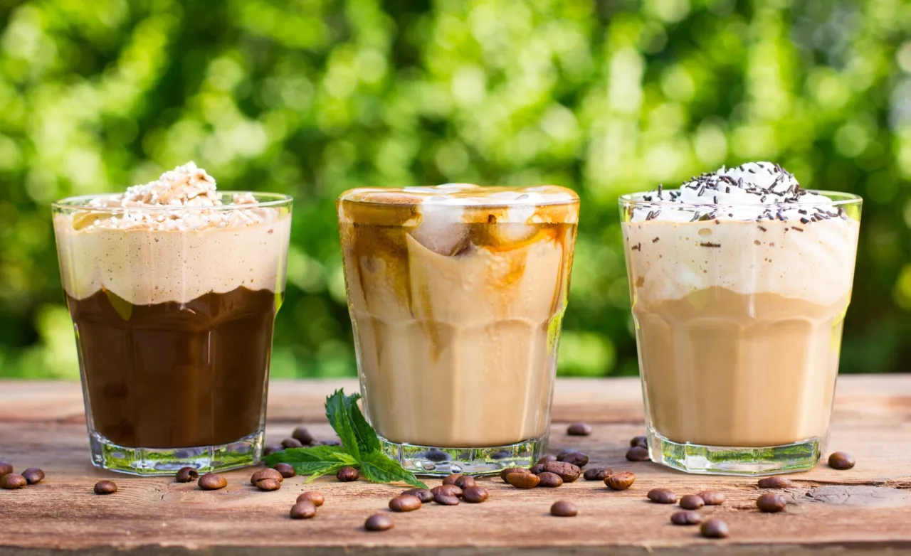 r&oacute;żne rodzaje kawy do kawy mrożonej