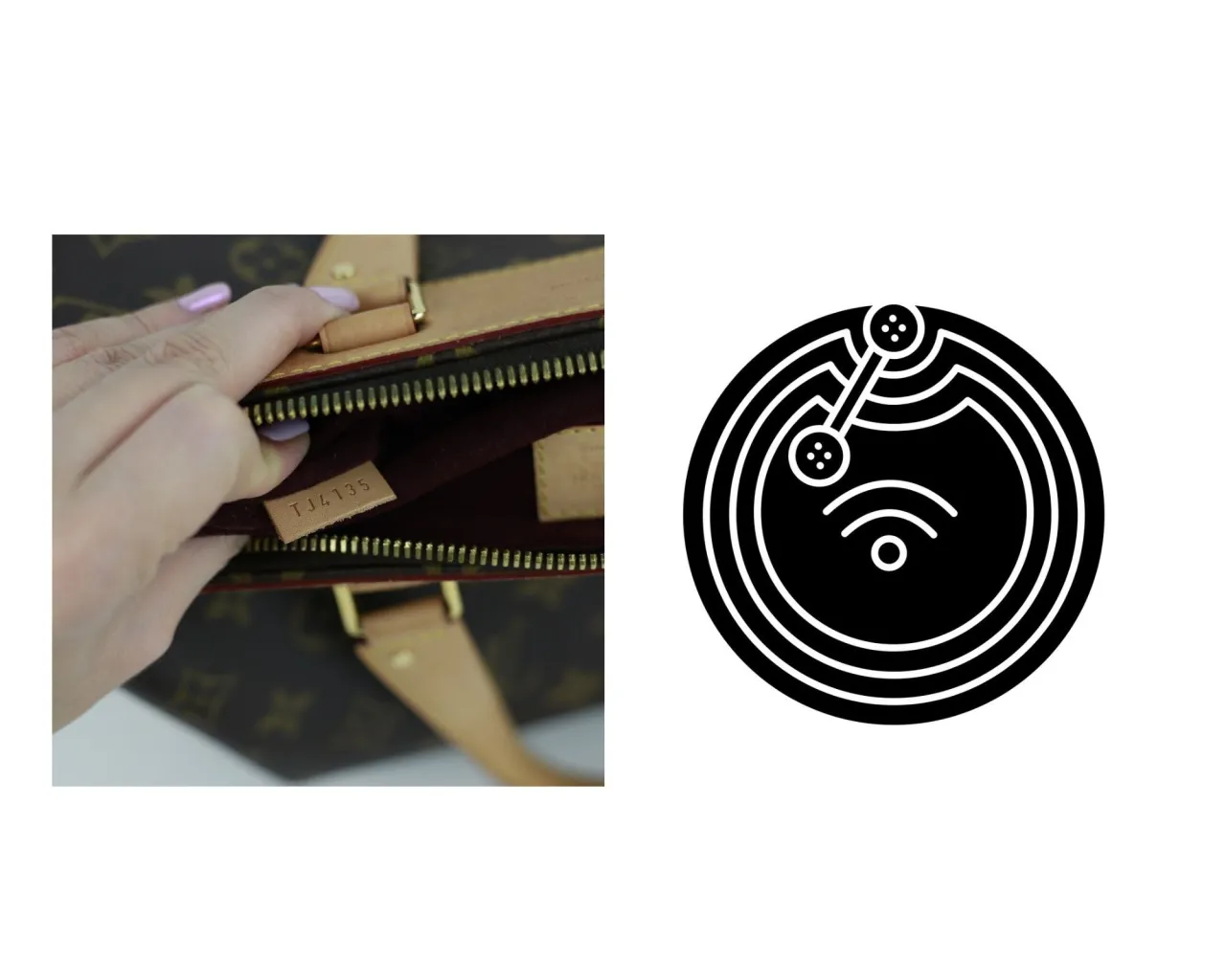 Louis Vuitton RFID chip location