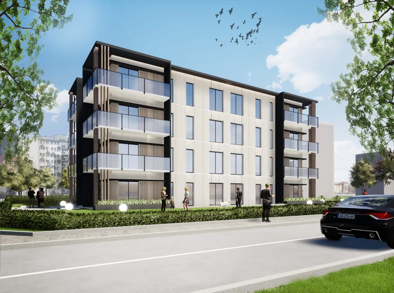 nowoczesny blok mieszkalny w budowie, perspektywa finansowa