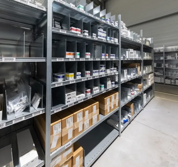 magasin de pièces détachées automobiles intérieur avec des étagères bien rangées