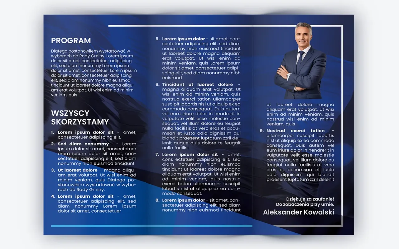 lokalna kampania wyborcza ulotki