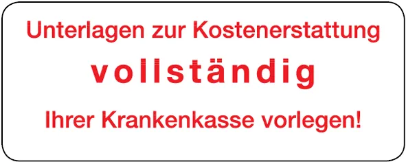 Dokumente für Kostenerstattung Krankenkasse