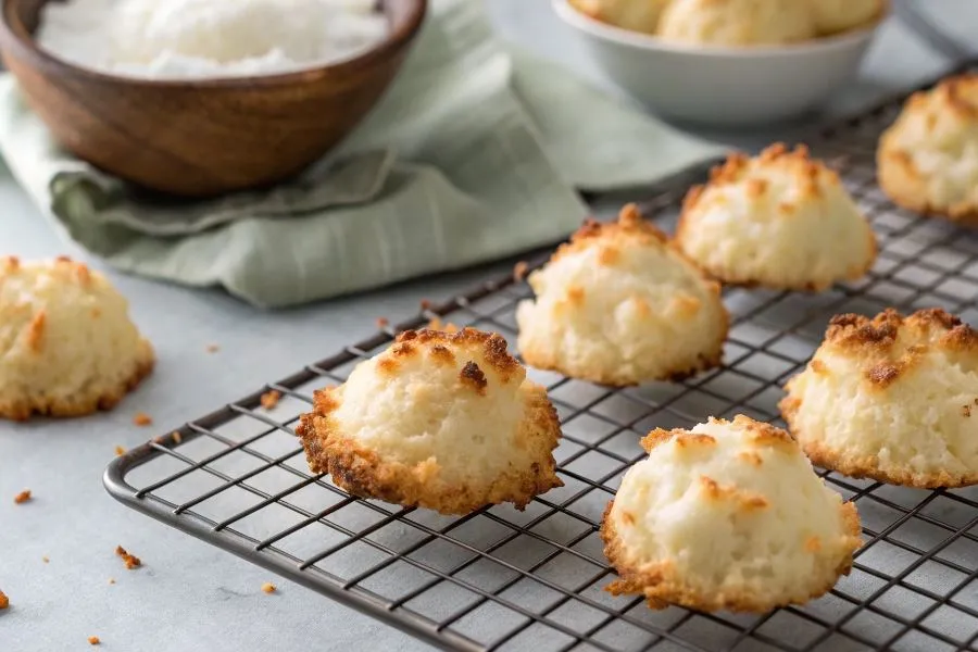 domowe kokosanki na blaszce przed pieczeniem