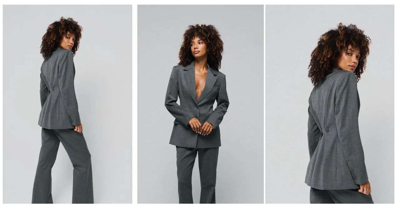 monochromatyczne stylizacje wydłużające sylwetkę