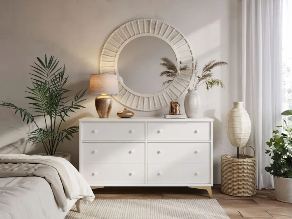 lustro nad komodą aranżacje