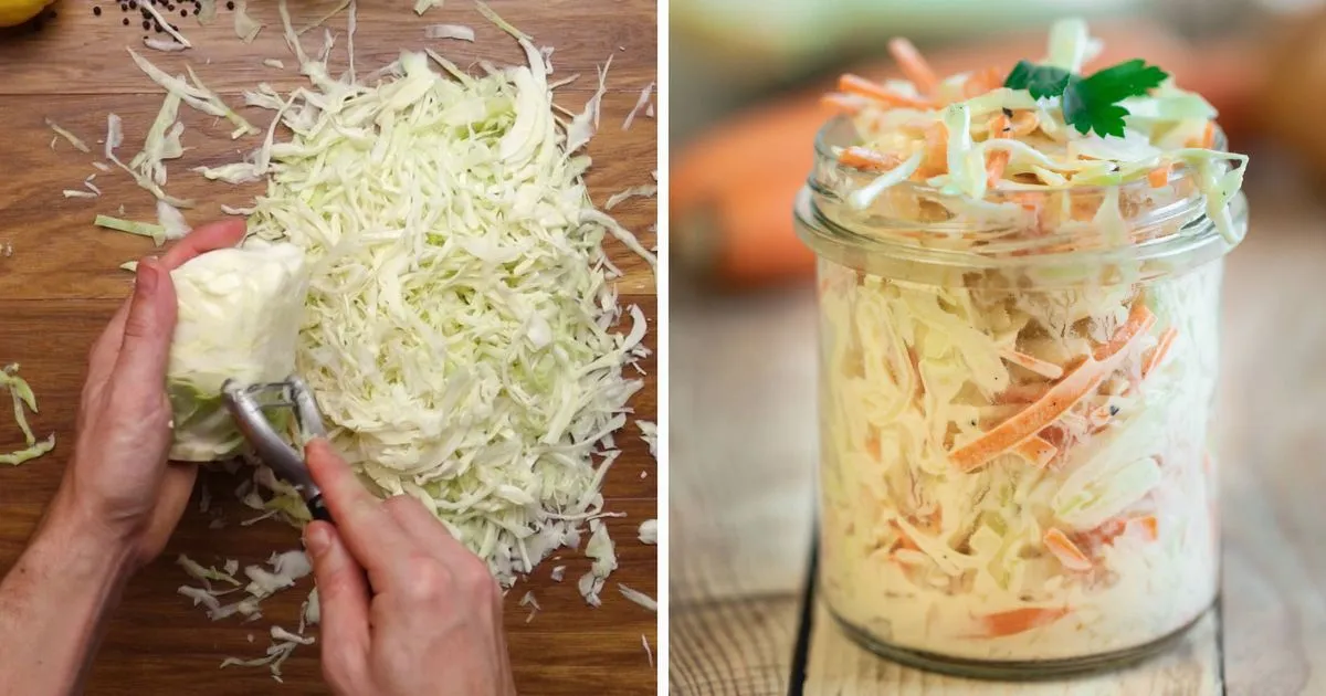 świeża biała kapusta i marchewka do colesława