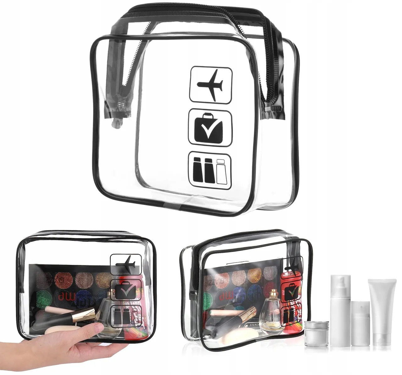 Przezroczysta kosmetyczka na płyny do samolotu