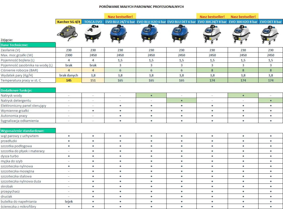 Parownice Kärcher porównanie modeli
