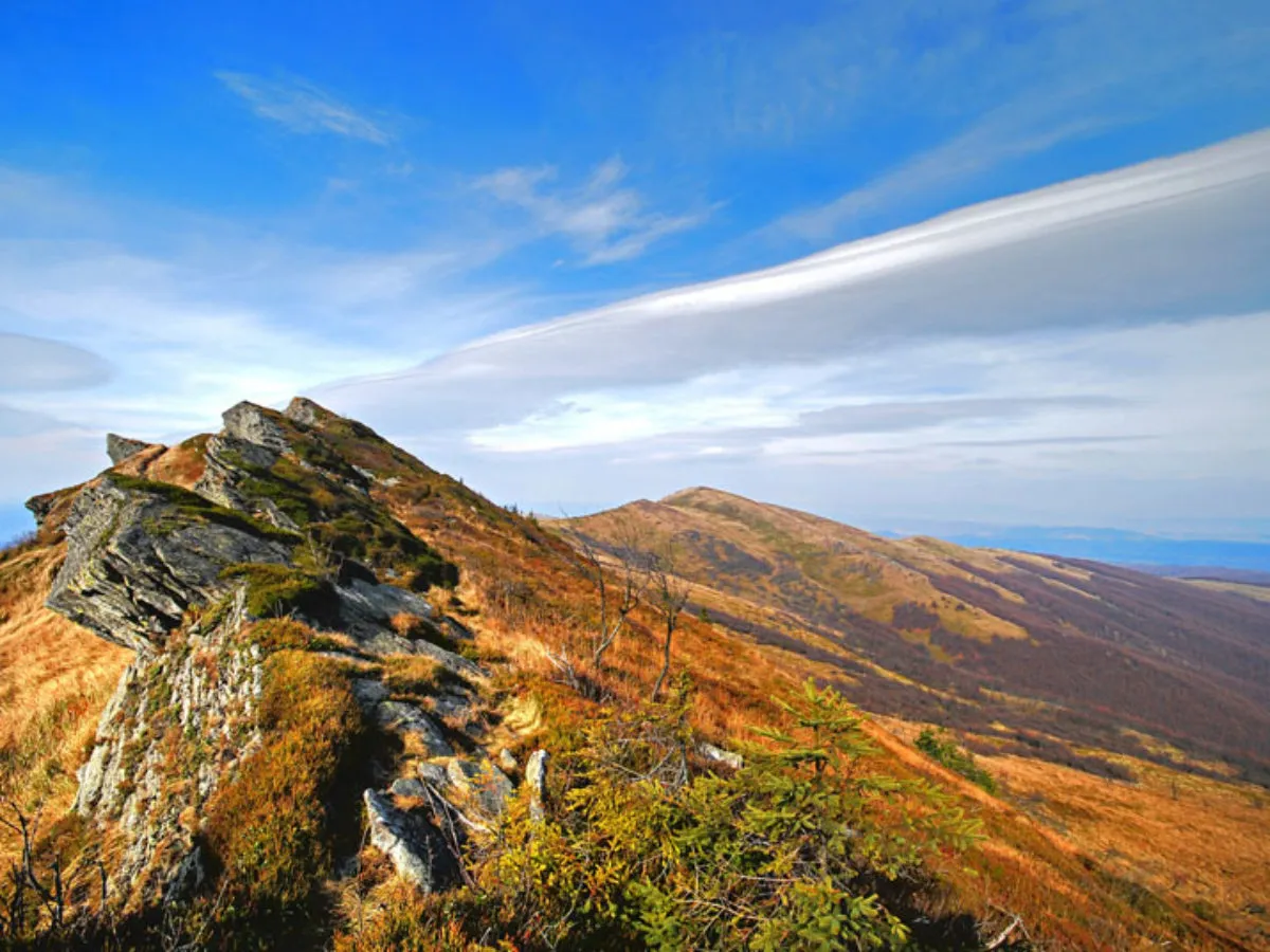 Bukowe Berdo jesień widok