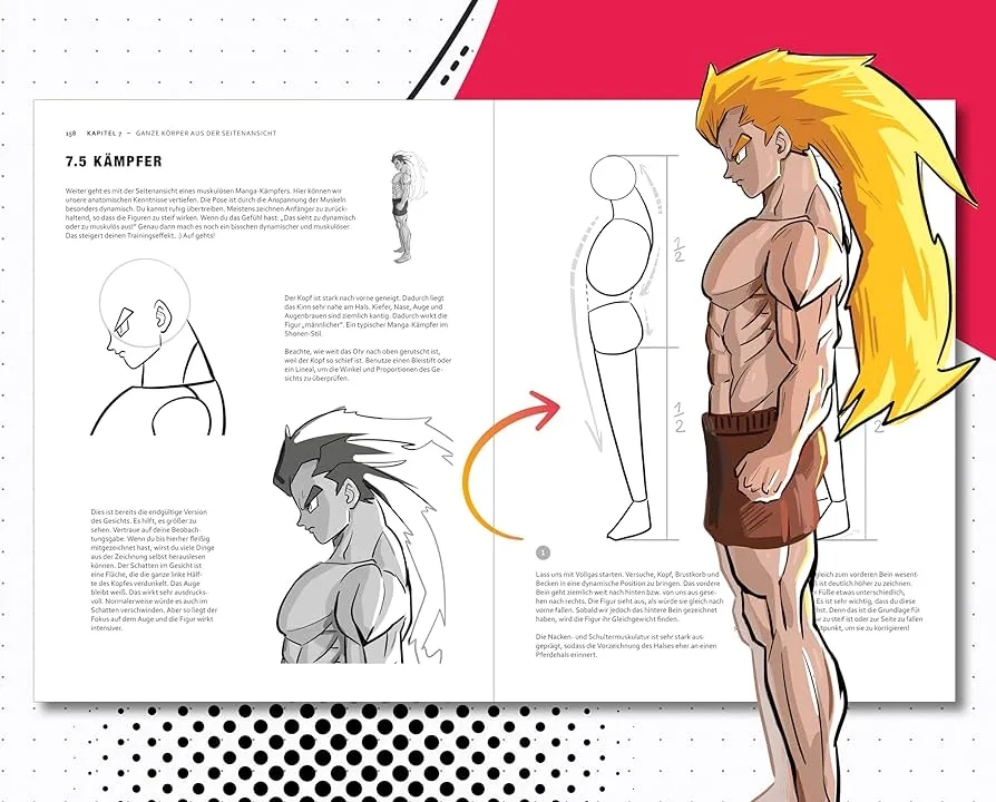 Manga Anatomie Grundlagen Kopf K&ouml;rper
