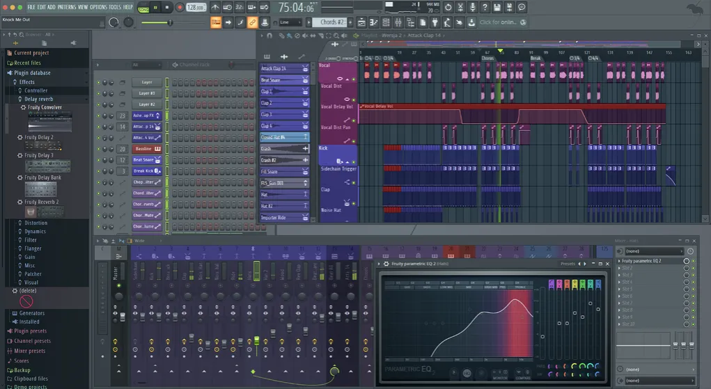 DAW interfejs programu do tworzenia muzyki