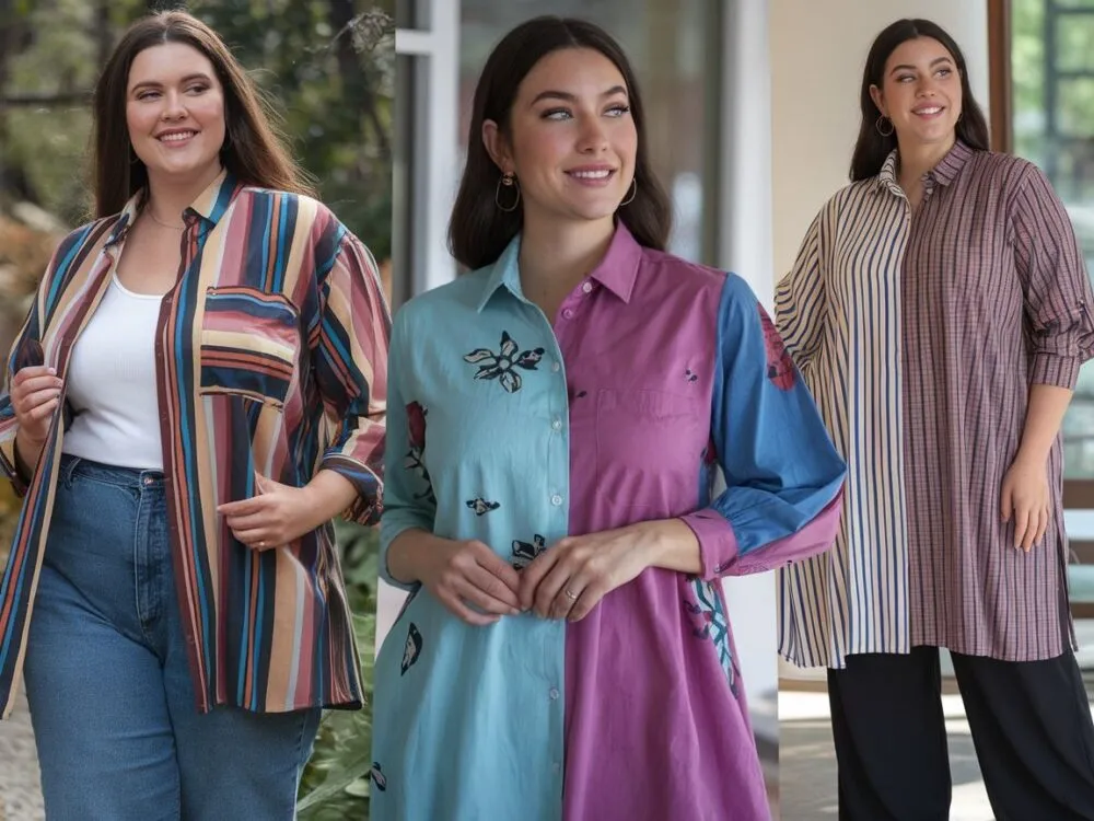 kobiety w tunikach dopasowanych do sylwetki