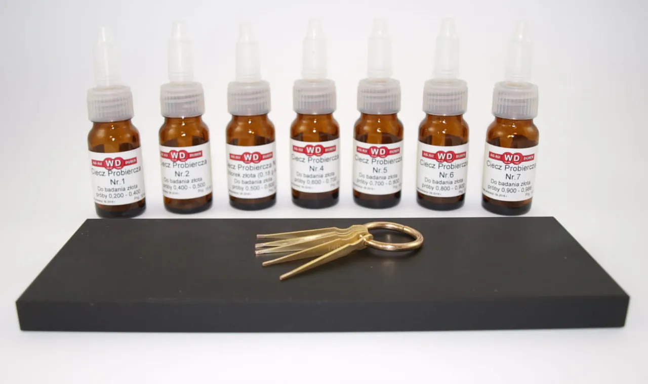 Zestaw do badania złota kwasem