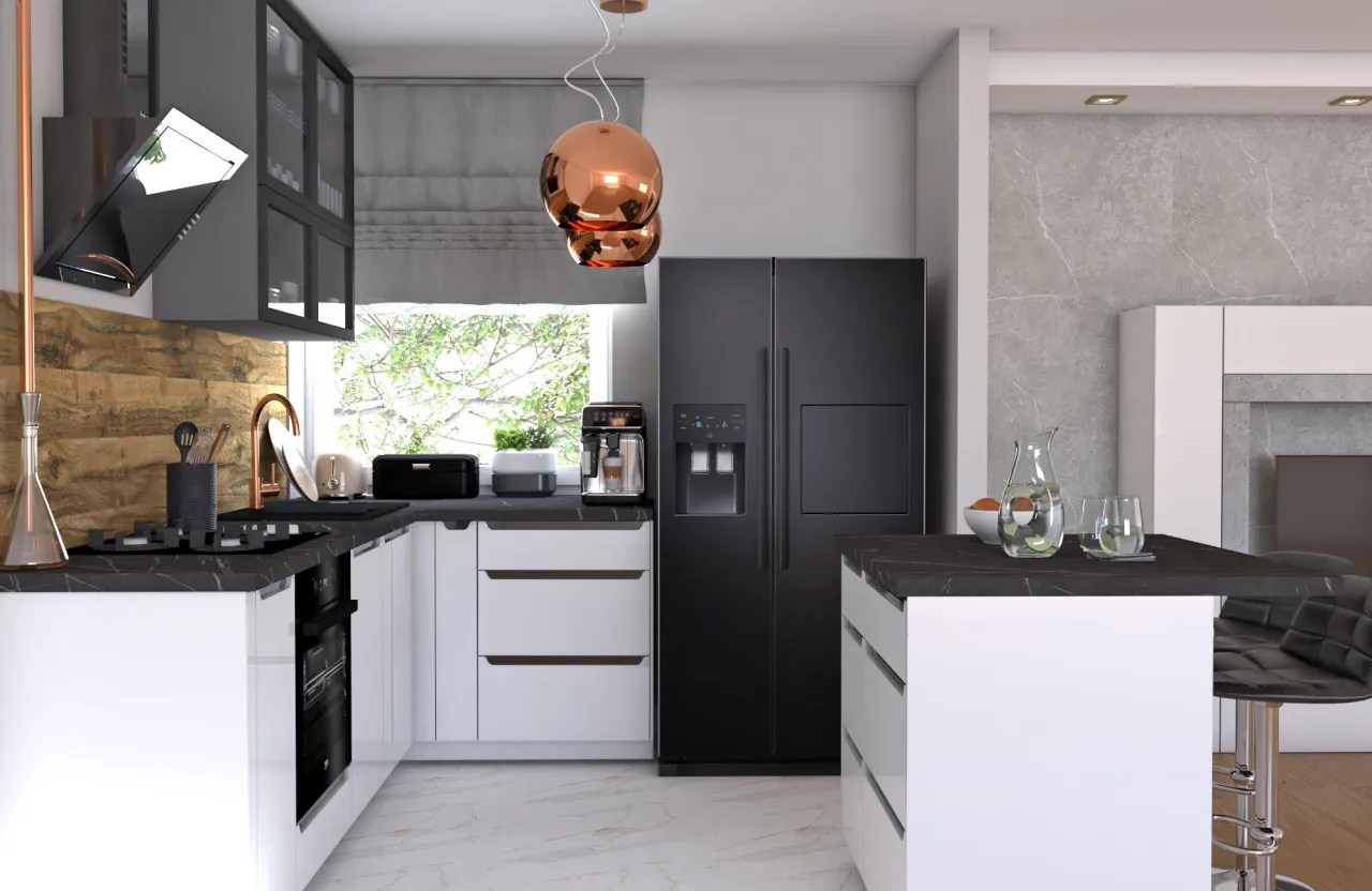 lod&oacute;wka do zabudowy w kuchni aranżacja