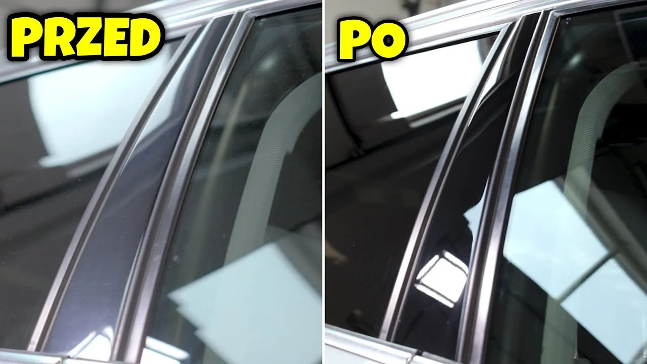 rysy na plastiku piano black w samochodzie