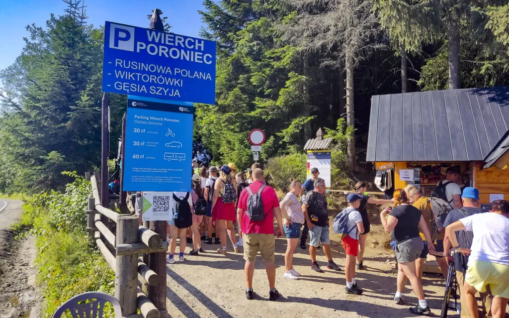 Parking Wierch Poroniec lokalizacja