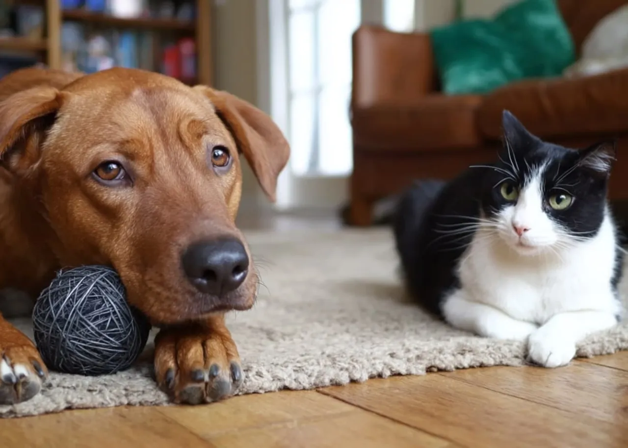 pies i kot oddzielone, bezpieczna przestrzeń