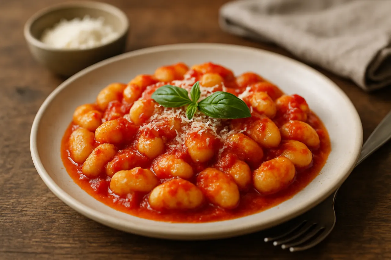 Talerz gnocchi z r&oacute;żnymi sosami