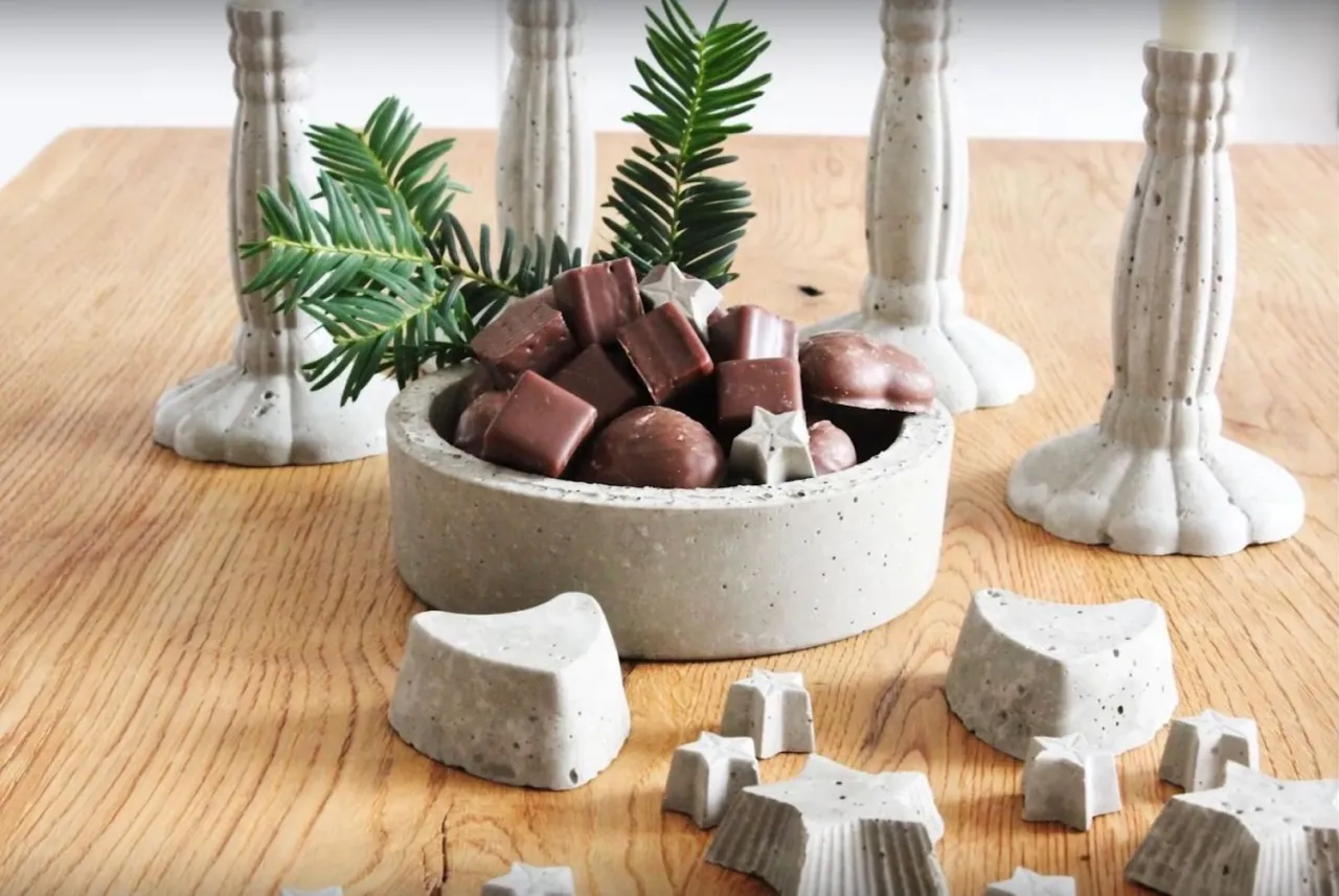 r&oacute;żne rodzaje betonu kreatywnego i narzędzia do betonu DIY