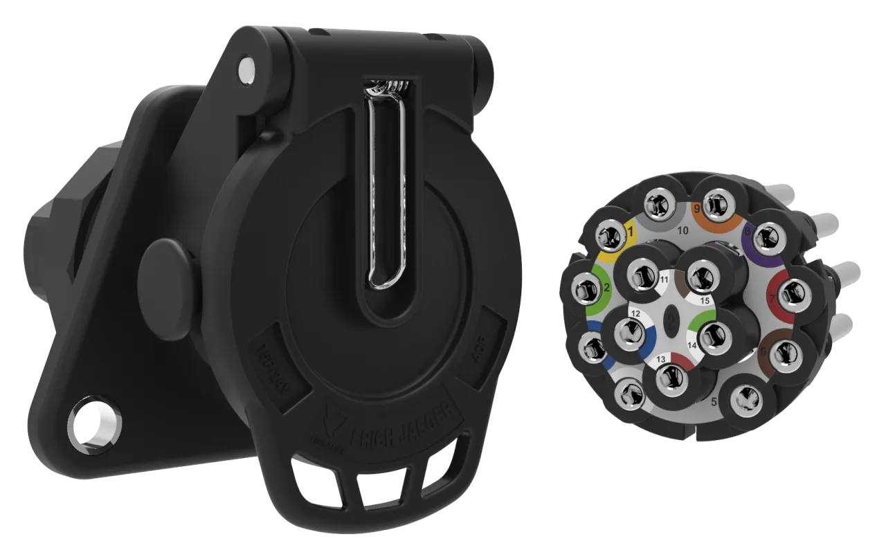 gniazdo 15 pin naczepa ISO 12098 i gniazdo ABS EBS ISO 7638