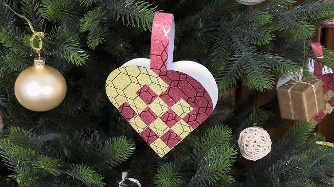 proste wykroje ozdób świątecznych serce choinka gnom