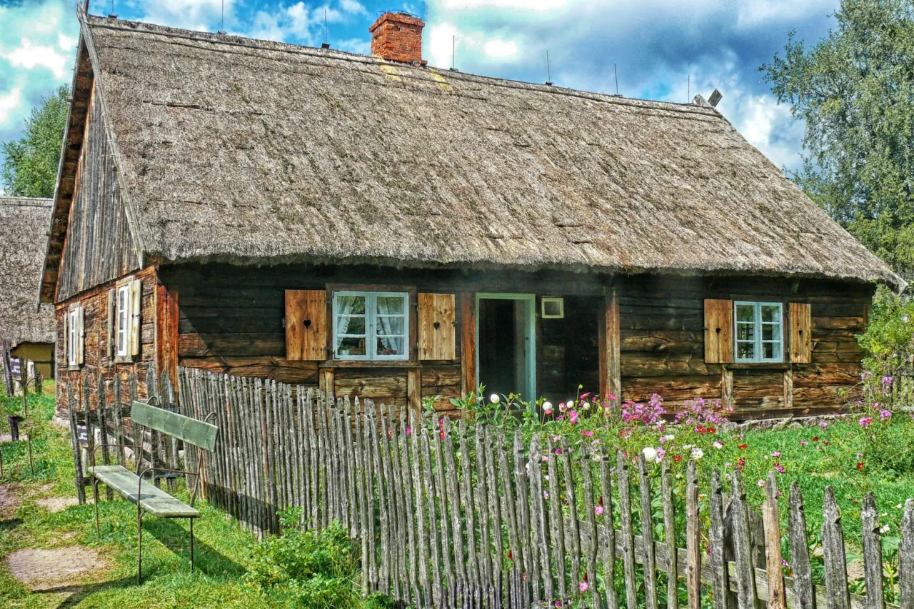 Skansen na Kaszubach ogólny widok