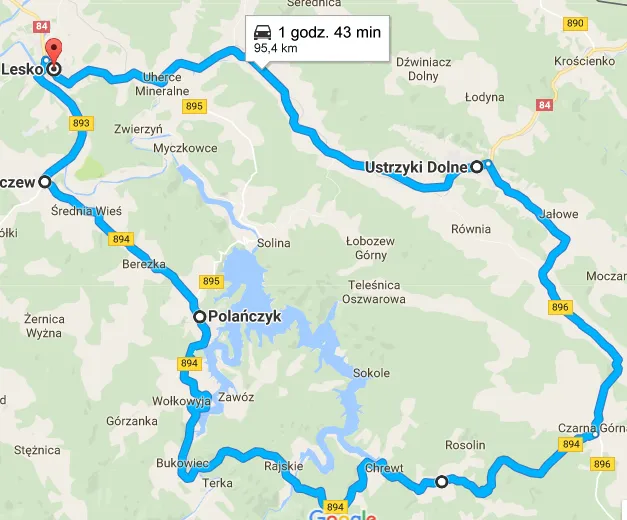 Mała Pętla Bieszczadzka Jezioro Solińskie motocyklem