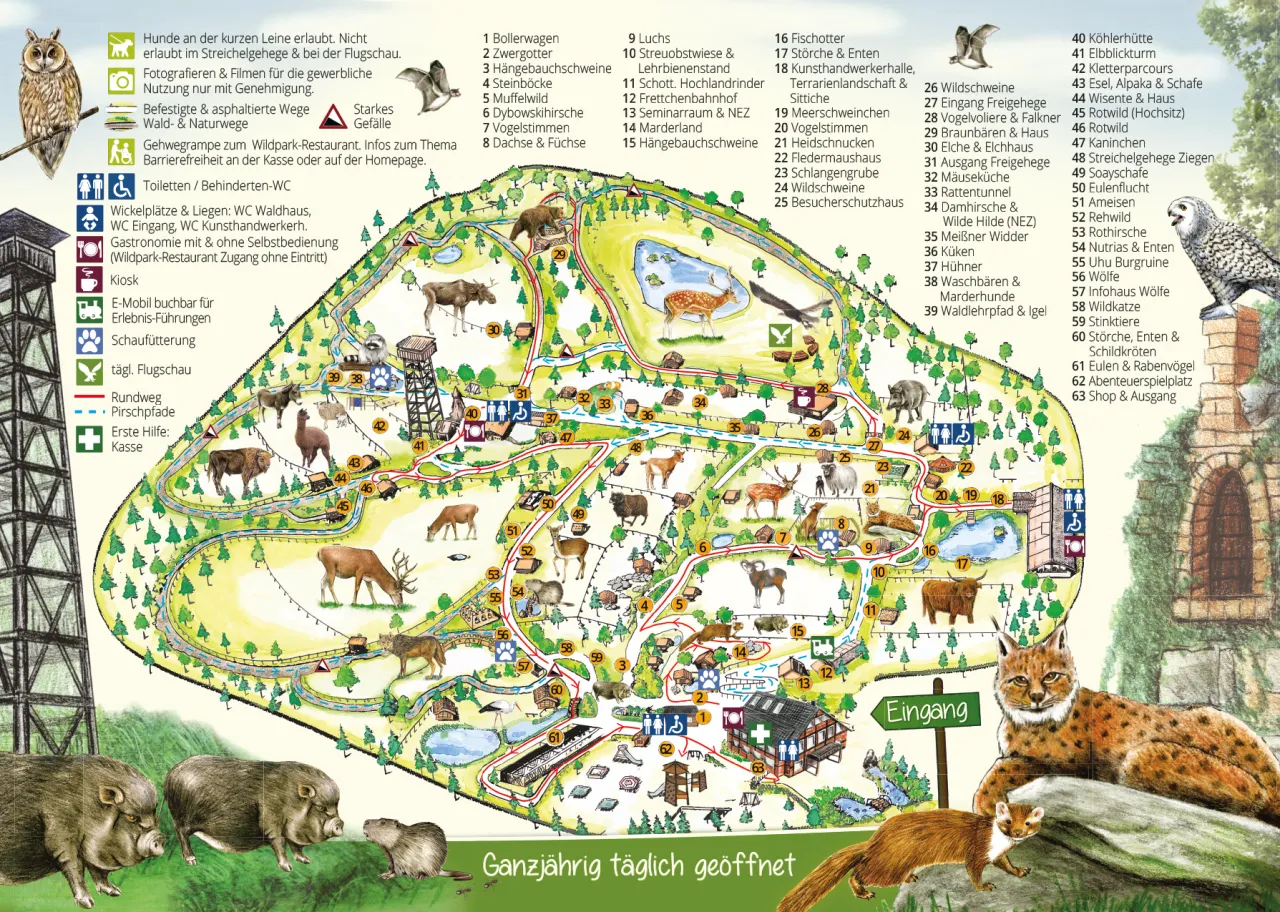 Luftbild Wildpark Schwarze Berge