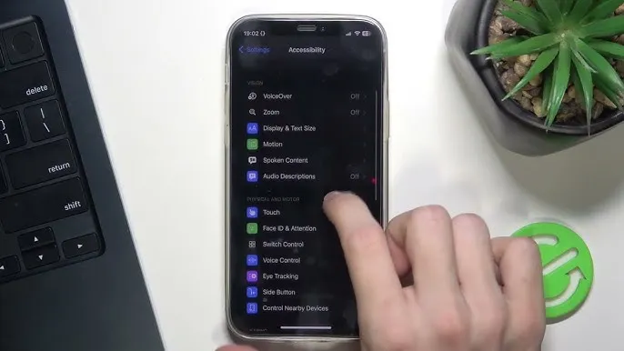 iPhone ustawienia dostępność dotyk wibracje