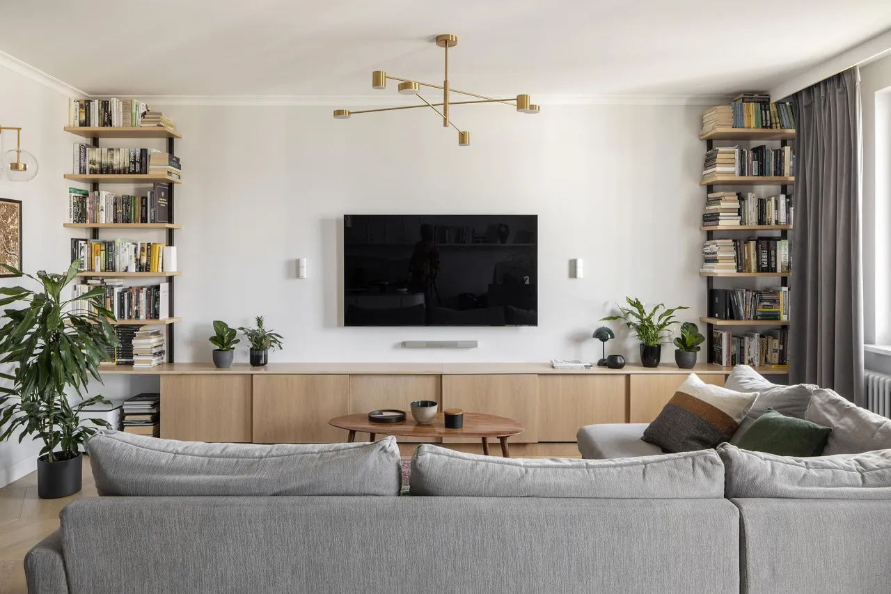 plan oświetlenia salonu strefy