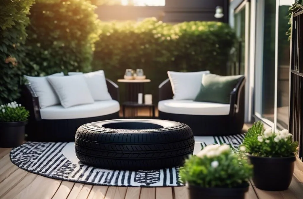 meble ogrodowe z opon DIY