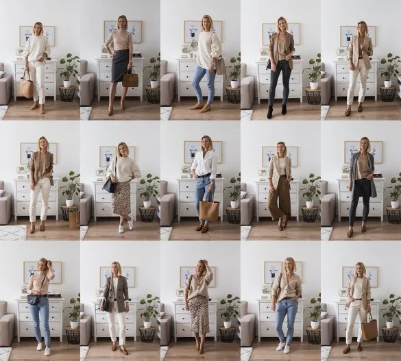 Szafa kapsułowa ubrania basic