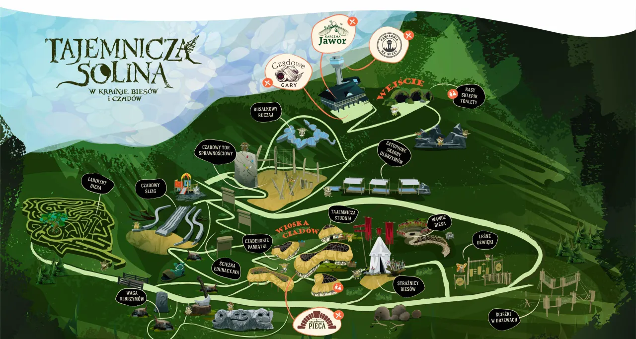Park Tajemnicza Solina atrakcje dla dzieci