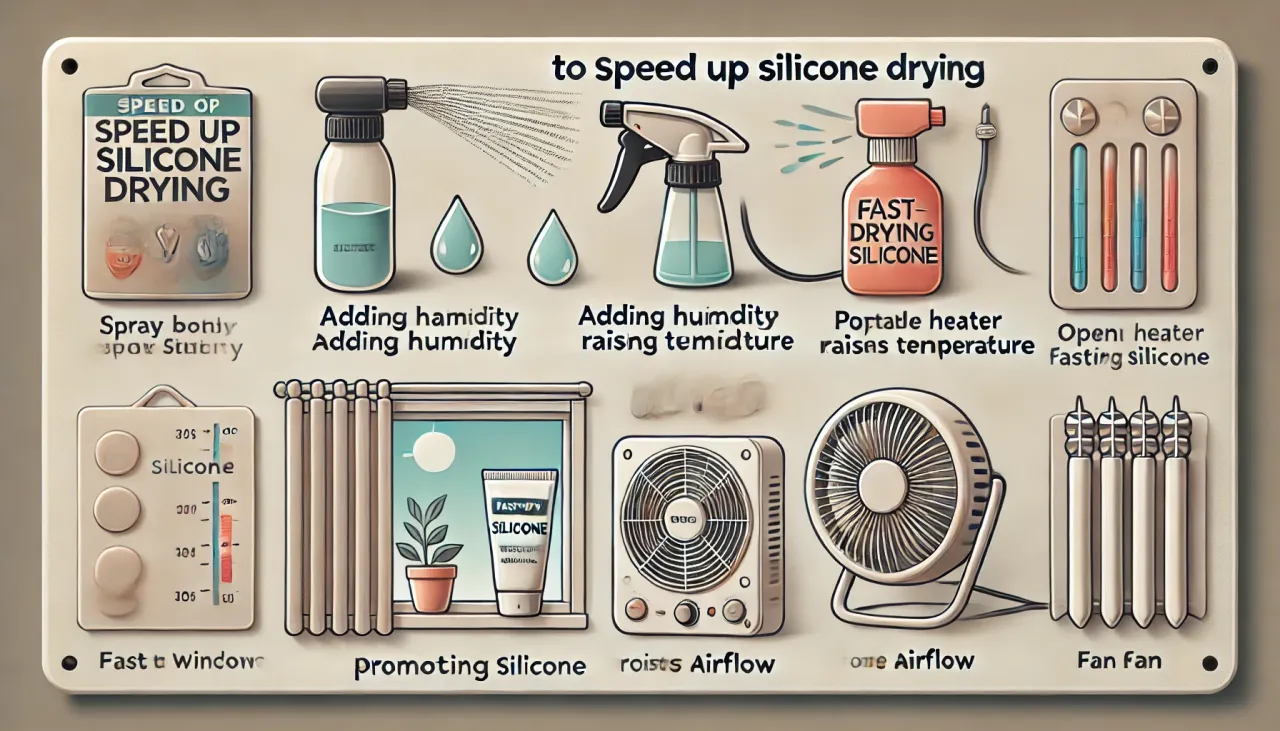 czynniki wpływające na schnięcie silikonu infografika