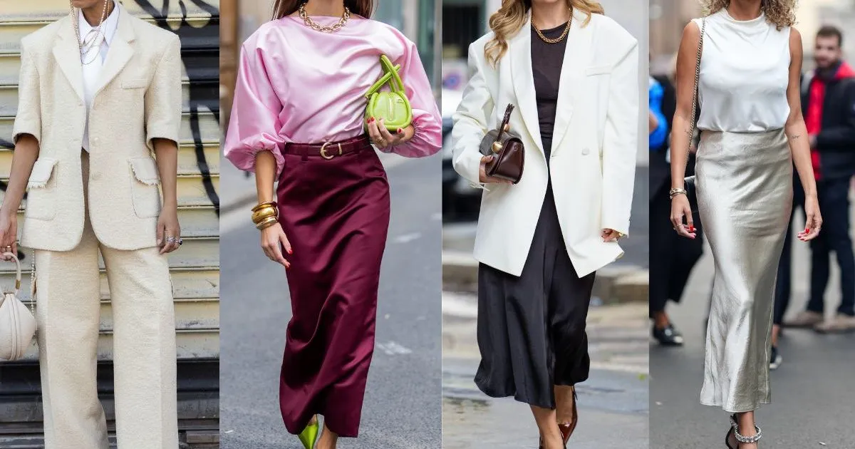 elegancka stylizacja na komunię dla mamy w pastelowym garniturze