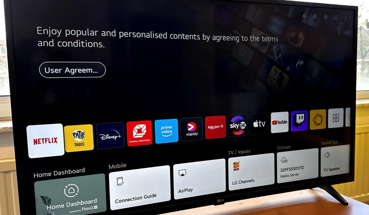 LG Content Store interface, LG TV apps