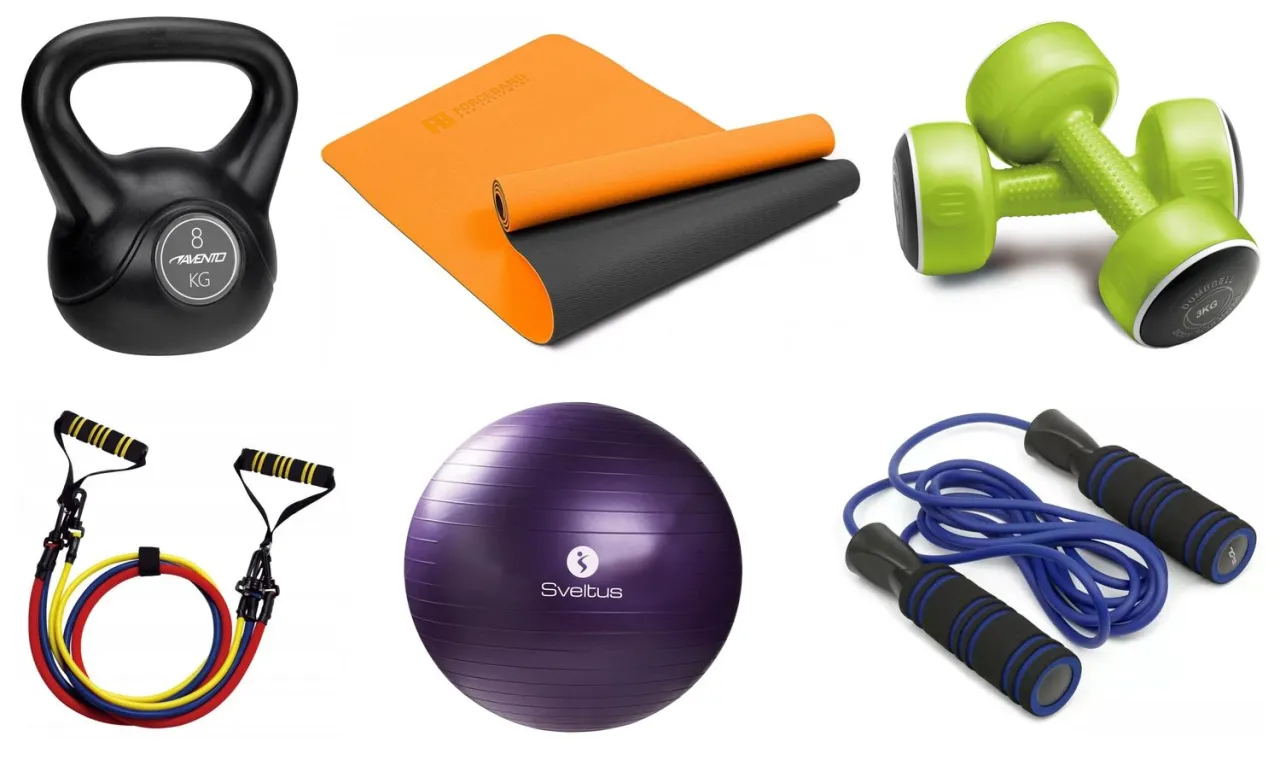 Sprzęt do ćwiczeń w domu hantle gumy